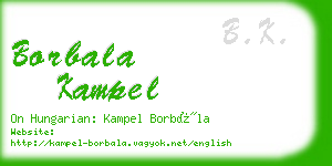 borbala kampel business card